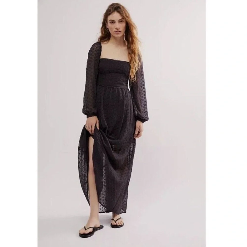 NEW Free People Malina Maxi Dress in Dark Scales - Picture 15 of 16